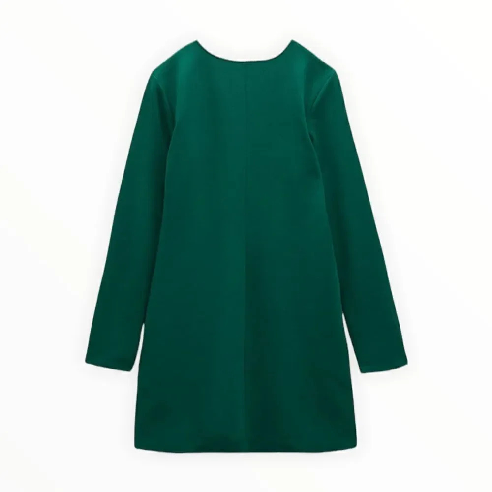 ZARA | Green | MINIMAL SHORT DRESS - Picture 3 of 8